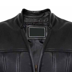 Chaleco de Motociclista de Cuero Genuino para Hombre, Estilo Biker, Transpirable, con Cierre de Cremallera, Sin Mangas, Servicio Personalizado OEM - Product Image 4