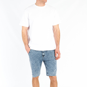 Pantalones Cortos de Mezclilla para Hombre, Moda de Verano, Pantalones Cortos de Mezclilla Oscuros Lavados, Pantalones Cortos de Mezclilla de Algodón para Hombre - Product Image 2