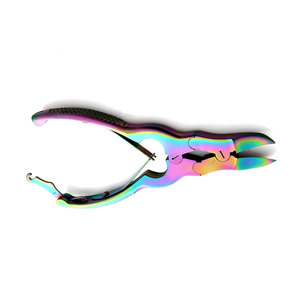 Coupe-ongles robustes arc-en-ciel de 6 pouces, professionnel, double action, en acier inoxydable, pour podologie, salon et usage domestique - Product Image 4