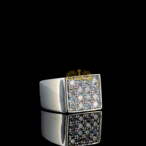 TASNIM Star Shape VVS Moissanite 925 <b>Silver</b> Cocktail <b>Ring</b> for <b>Men</b> White Gold Plated Prong Setting Round Brilliant Cut Luxury - Product Image 6