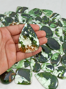 Fournisseur de pierres précieuses en calcédoine chromée naturelle, cabochons, pierres facettées, cristaux en vrac, vente en gros, exportation Inde - Product Image 4