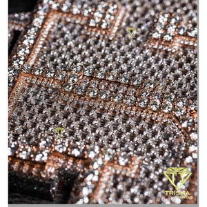 Colgante Vertical de Lujo AXB con Nombre, con Diamante VVS de Corte Brillante Cultivado en Laboratorio, Plata de Ley 925, Certificado GIA, Estilo Hip Hop Dorado - Product Image 6