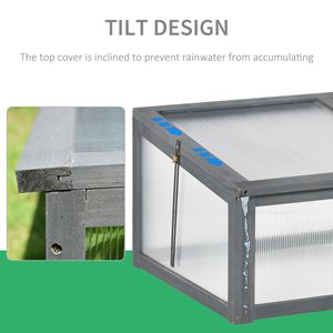 Mini Serra da Giardino per Interni con Telaio in Legno Massello e Pannelli in Policarbonato, Serra Isolante in Legno - Product Image 5