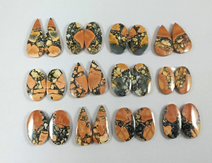 Natural Maligano Jasper Pair Gemstones Loose Bulk Supplier Cabochons Faceted Healing Crystals Wholesale Export India - Product Image 3
