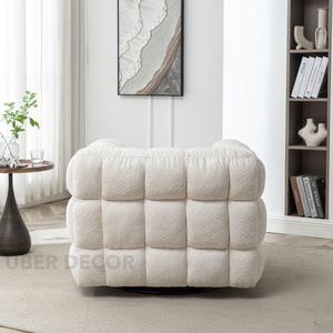 Chaise d'appoint Bubli Cubic Boucle Comfort conçue pour le salon ou la chambre à coucher - Product Image 6