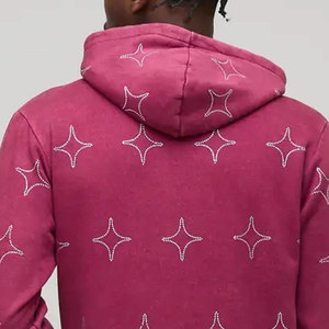 Sudadera con Capucha Oversize para Hombre, Negra, de Algodón, Estilo Chino, con Logotipo Frontal, Forro Polar Grueso, Otoño, Antiarrugas - Product Image 5