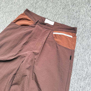 Custom Men's Wide Leg Windbreaker Pants Streetwear Panelled Color Block Techwear <b>Trousers</b> Waterproof Outdoor Baggy <b>Joggers</b> - Product Image 4