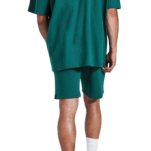 Men's <b>Polyester</b> <b>T</b>-<b>Shirt</b> and Shorts Set Crew Neck Printed Casual Summer Wear Woven Fabric Breathable - Product Image 4