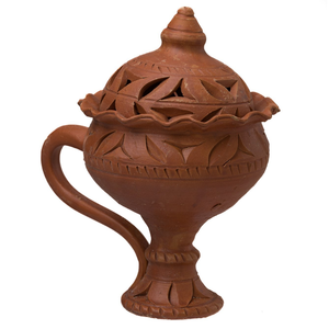 Support de brûleur d'encens en bois fait main avec finition bois pour la décoration intérieure, support pour bâtonnets d'encens et cire aromatique - Product Image 1