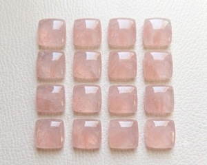 Piedra Suelta de Aguamarina Rosa Natural, Corte Cojín, Facetada, Pulida, 10 mm, para Joyería - Product Image 1