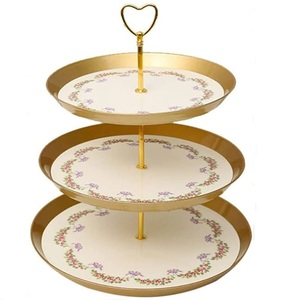 Christmas Party Celebration Metal Cake Stand Modern Design Multilevel Enamel Finished Metal Cake Stand Supply By India - Product Image 6