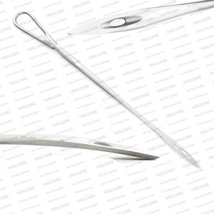 Aguja de sutura veterinaria para prolapso de 12 pulgadas de acero inoxidable, instrumento quirúrgico obstétrico para ganado, para el cuidado de ganado. - Product Image 5