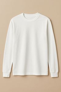 เสื้อยืดแขนยาวผู้ชาย ผ้าฝ้าย 100% คอกลม ถักทอ สีพื้น ระบายอากาศได้ดี กันยับ เป็นมิตรกับสิ่งแวดล้อม โลโก้ด้านหน้า สไตล์ลำลอง - Product Image 2