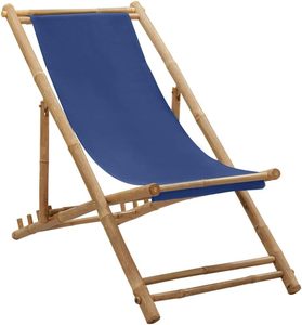 Chaise de salle à manger en bambou écologique, chaise pliante, chaise longue de plage en toile, chaise longue de jardin réglable pour l'extérieur - Product Image 2