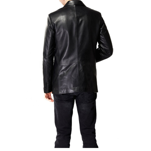 Men <b>Leather</b> Coat Modern Style Casual Outerwear Men <b>Leather</b> Coat Belt Style <b>Long</b> <b>Leather</b> <b>Jacket</b> Men <b>Leather</b> Coat - Product Image 2