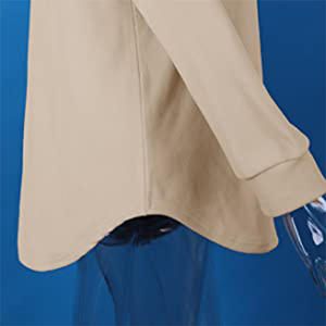 Sudadera Oversize de Mujer con Cuello Redondo, Color Liso, Manga Larga, Hombros Caídos, Tejido de Algodón, Jersey Casual de Otoño - Product Image 6