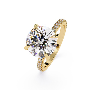India-Origin Seller of Superlative Quality Handcrafted 925 Sterling <b>Silver</b> <b>Solitaire</b> Diamond <b>Rings</b> with VVS Clarity & DEF Color - Product Image 1
