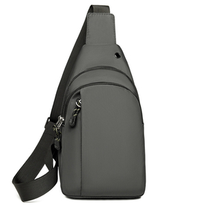Lightweight Chest Pack Crossbody <b>Shoulder</b> Bag Zipper Adjustable <b>Strap</b> Minimalist Style for Hiking Cycling Travel Office Everyday - Product Image 1