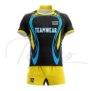 Nueva Llegada, Uniforme de Rugby de Manga Corta, Transpirable, de Talla Grande, con Diseño Personalizado y Estampado por Transferencia de Calor, Ropa de Entrenamiento - Product Image 5