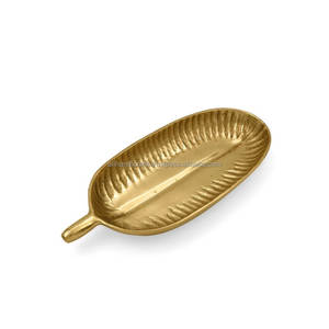 Decorative Brass Vanity <b>Tray</b> for <b>Perfume</b> & Cosmetics Vintage Metal Jewelry Display Plate Wholesale Exporter India - Product Image 2