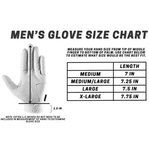Gants de golf en cuir Cabretta blancs, respirants, unisexes, à enfiler, pour les sports de plein air - Product Image 3