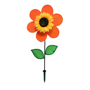 Estacas de Jardín Pintadas a Mano con Diseño de Girasol y Mariposa para Césped, Porche, Patio y Valla, Venta Directa de Fábrica - Product Image 1