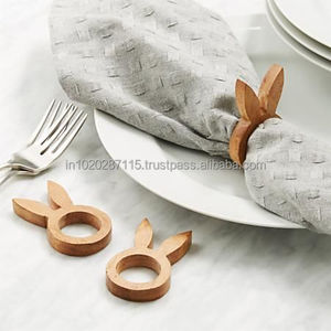 Hermoso servilletero de madera lisa para estilo rústico de granja, comedor, cocina, decoración, fiesta, boda - Product Image 1