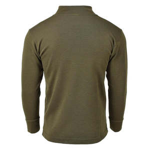 เสื้อเชิ้ตยุทธวิธีสีเขียวมะกอกอิตาลี แขนยาว คอซิปครึ่งตัว ผ้าฝ้าย - Product Image 5