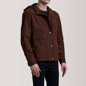 Chaqueta Bomber Impermeable de Lona para Hombre, Diseño Elegante, Color Liso, Mangas Largas, Estilo Casual - Product Image 4