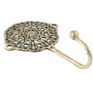 Brass Hook Hanger Bags Scarfs Heavy Duty Robe Mounted Hooks Royal Crafts <b>Wall</b> Mounted Hook Hanger Hot Sale - Product Image 5