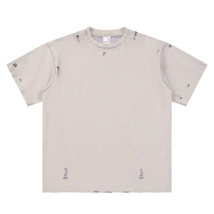 T-shirt Homme Personnalisé en Coton Respirant de Haute Qualité, Effet Délavé Vintage, Lavage Neige, Vente en Gros - Product Image 5