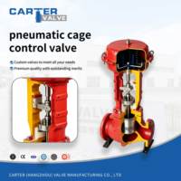 Vanne de régulation pneumatique à cage en acier au carbone et acier inoxydable, à brides, pour vapeur haute température et haute pression, 4-20mA, modulante, API, OEM