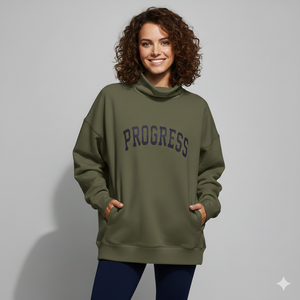 Sudadera de Cuello Alto para Mujer, Tejido Grueso, Premium, de Alta Calidad, Ecológica, Informal, para Invierno/Otoño - Product Image 3