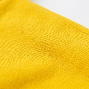 Sweat-shirt à capuche oversize pour homme, jaune uni, décontracté, pour l'automne, manches classiques, tricoté, coupe ajustée - Product Image 4
