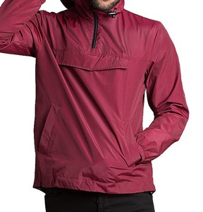 Servicio OEM ODM Chaqueta cortavientos con capucha para hombre, chaquetas impermeables con logo personalizado, chaqueta cortavientos impermeable para hombre para actividades al aire libre. - Product Image 4