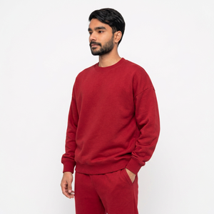 Sweat-shirt unisexe sur mesure en gros, coupe ample avec épaules tombantes et molleton épais, pour les marques américaines - Product Image 5