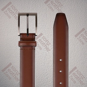 เข็มขัดหนังวัวสีน้ำตาลผู้ชายเข็มขัดหนังแท้เข็มขัดโลหะหัวเข็มขัด - Product Image 2