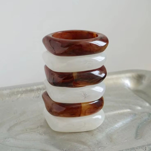 Artistic <b>Resin</b> Bangles for Women Vintage Jewelry Premium Bracelet Set Trendy Fashion Party Occasion Customizable Colors & Logo - Product Image 1