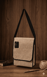 กระเป๋าโท้ท URBAN TOTE แฟชั่นรักษ์โลก ทำจากผ้าปอกระเจา ขนาดกลาง ขายส่ง รับสกรีนโลโก้ กระเป๋าช้อปปิ้งนำกลับมาใช้ใหม่ได้ ผ้ากระสอบธรรมชาติ - Product Image 2