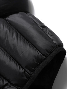 Gilet matelassé sans manches noir personnalisé à capuche, léger et chaud pour l'hiver, vente en gros OEM - Product Image 6