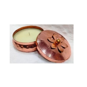 ZARA ENTERPRISES Lot de 1 Porte-bougie chauffe-plat industriel en laiton doré, Décoration de Noël et de Diwali, Vase de table - Product Image 1
