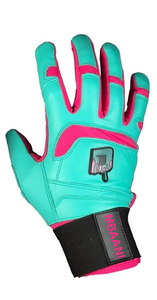 ถุงมือตีลูกเบสบอล Clash (สีชมพู/สีเขียวอมฟ้า) - ถุงมือหนังแท้สำหรับผู้เล่นเบสบอลและซอฟต์บอล - สำหรับเด็กและผู้ใหญ่ - Product Image 4