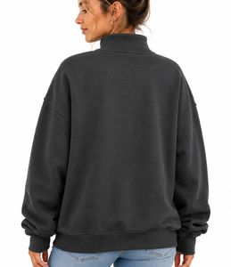 เสื้อสเวตเชิ้ตคอกลมโอเวอร์ไซส์สำหรับผู้หญิง พิมพ์ลายตัวอักษร "BRAND" ทรงปกติ สวมใส่สบายๆ ในฤดูใบไม้ร่วง ผลิตจากผ้าฝ้ายถัก - Product Image 6
