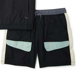 Conjunto Deportivo Corto de Nailon Transpirable y Resistente al Viento, Corte Holgado, Color Sólido, para Verano - Product Image 5