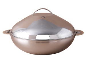 Casserole élégante la plus vendue marmite en métal polie chauffe-plats buffet marmite pour les maisons fêtes hôtels utilisation de villas de mariage - Product Image 1