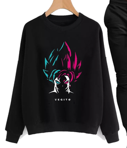 Men Oversized Crewneck <b>Sweatshirt</b> <b>White</b> Graphic Print Back Logo Streetwear Pullover - Product Image 2