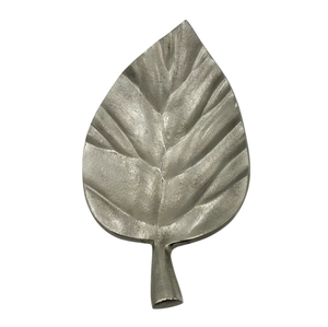<b>Grey</b> Finishing <b>Dining</b> <b>Table</b> Metal Serving Dish Trending Serving Aluminium Leaf Dish for Kitchenware Home Hotel Restaurant - Product Image 1
