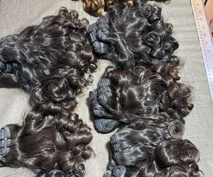 Lot de Cheveux Naturels Non Traités 100% Humains, Extensions Ondulées Naturelles, Cheveux Bruts Birmans Bouclés, Cheveux Indiens Bouclés Bébé et Bouclés Volumineux - Product Image 5