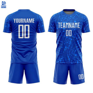 ชุดทีมฟุตบอลแบบซับลิเมชั่น ผลิตอย่างมืออาชีพ กางเกงขาสั้น แขนเสื้อ สวมใส่สบาย น้ำหนักเบา แห้งเร็ว ผลิตจากโพลีเอสเตอร์ 100% คุณภาพสูง - Product Image 2
