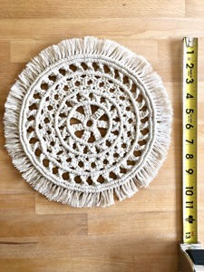 Handmade Macrame <b>Table</b> Mat Decorative Fringe <b>Placemat</b> for <b>Dining</b> Room Center <b>Table</b> and Cafe Decor Wholesale From India - Product Image 5